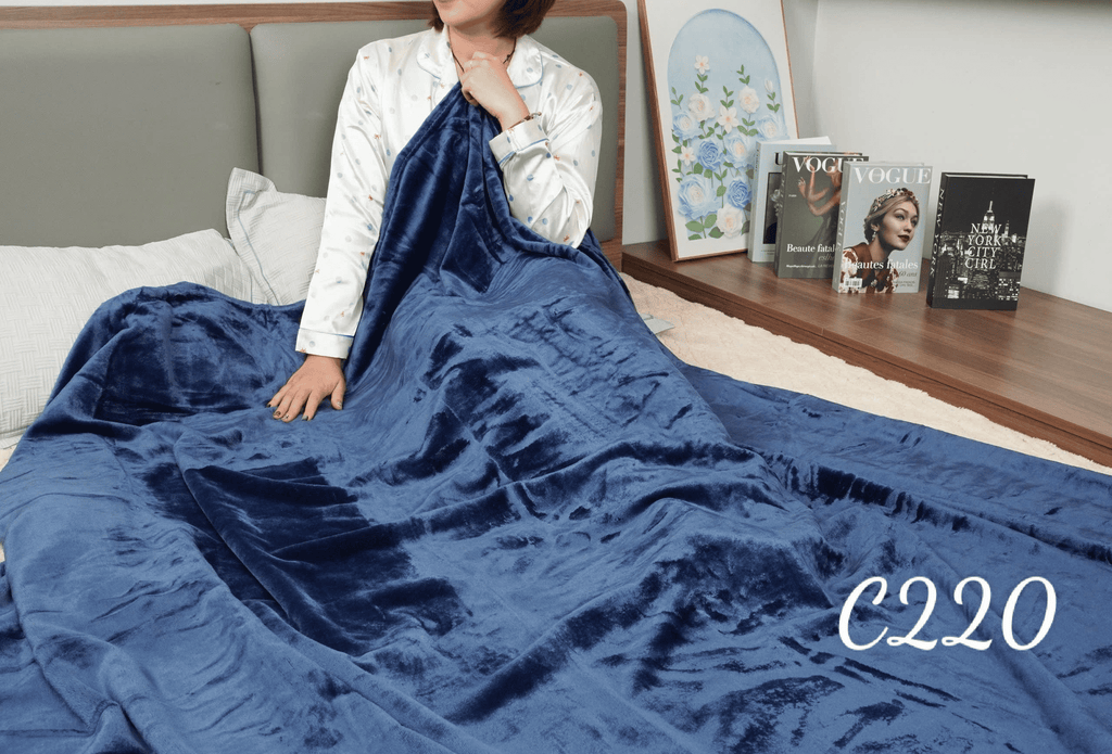 Chăn bằng vải dệt từ xơ sợi tổng hợp (100% polyester), mã hiệu: B0031, KT: (200 x 230)cm