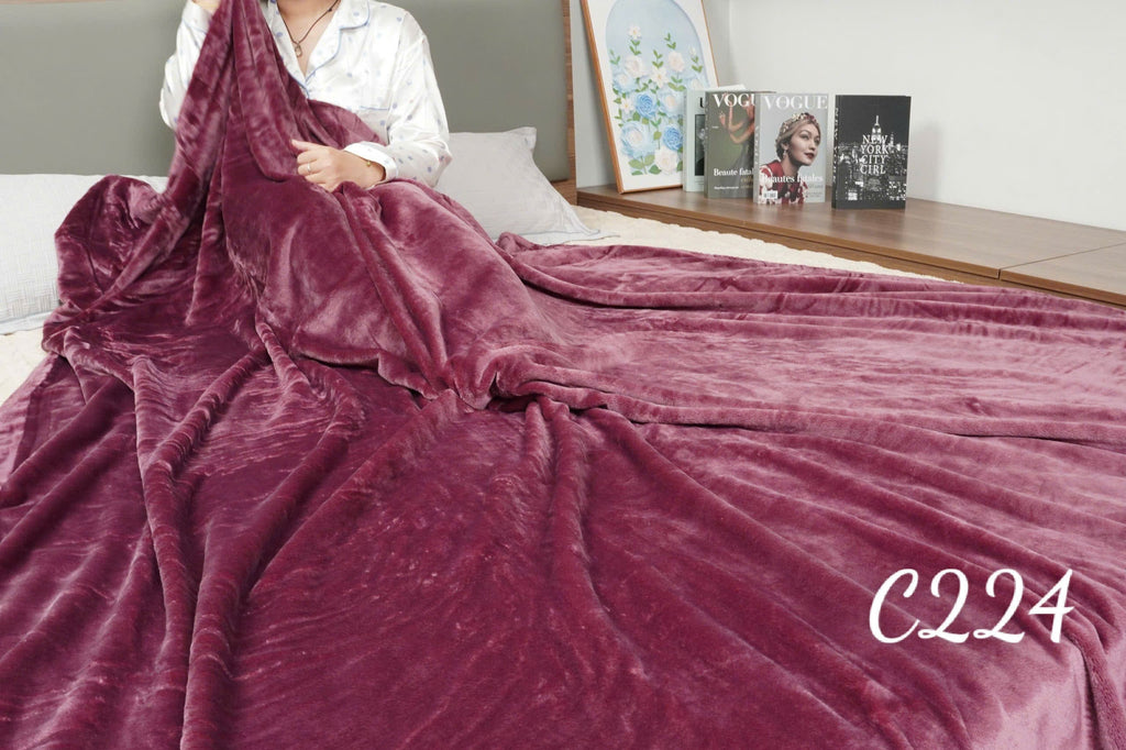 Chăn bằng vải dệt từ xơ sợi tổng hợp (100% polyester), mã hiệu: B0031, KT: (200 x 230)cm
