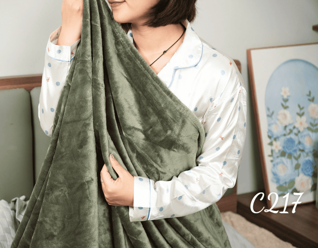 Chăn bằng vải dệt từ xơ sợi tổng hợp (100% polyester), mã hiệu: B0031, KT: (200 x 230)cm